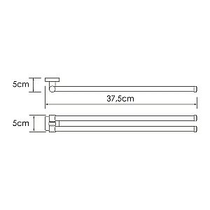 Полотенцедержатель WasserKRAFT Rhin K-8731 никель купить в интернет-магазине сантехники Sanbest