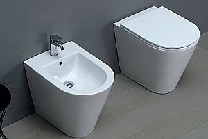 Унитаз приставной Azzurra Forma FMVCTPE00000BI белый, безободковый купить в интернет-магазине Sanbest