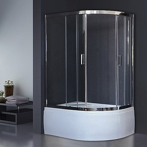 Душевой уголок Royal Bath RB8120BK-T-CH 120х80 прозрачный купить в интернет-магазине Sanbest