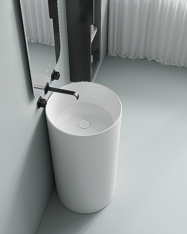 Раковина SantiLine 45 SL-4014MW белая матовая купить в интернет-магазине Sanbest