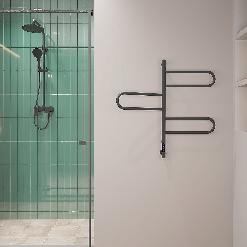 Полотенцесушитель электрический Vincea VTD-1R2CGE 44х80 графит купить в интернет-магазине сантехники Sanbest