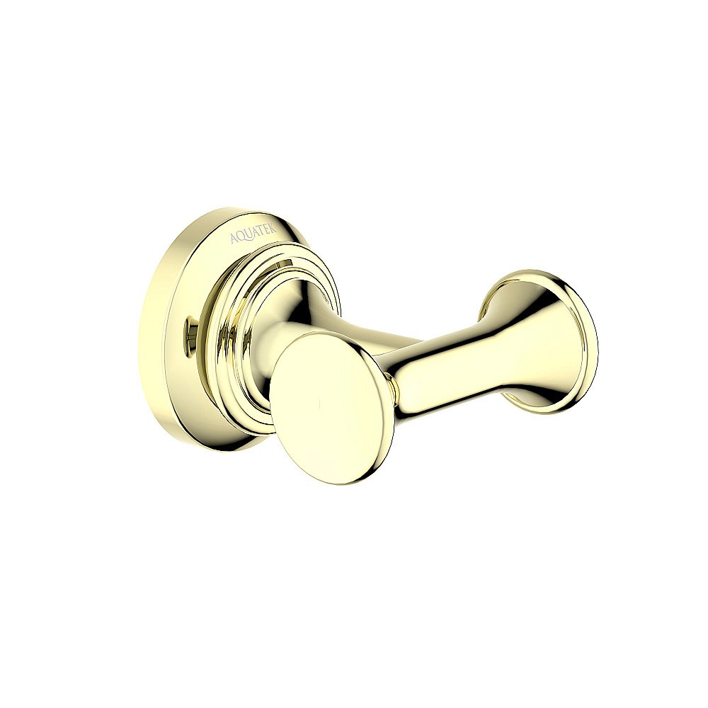 Крючок двойной Aquatek Классик AQ4502PG золото полированное купить в интернет-магазине сантехники Sanbest