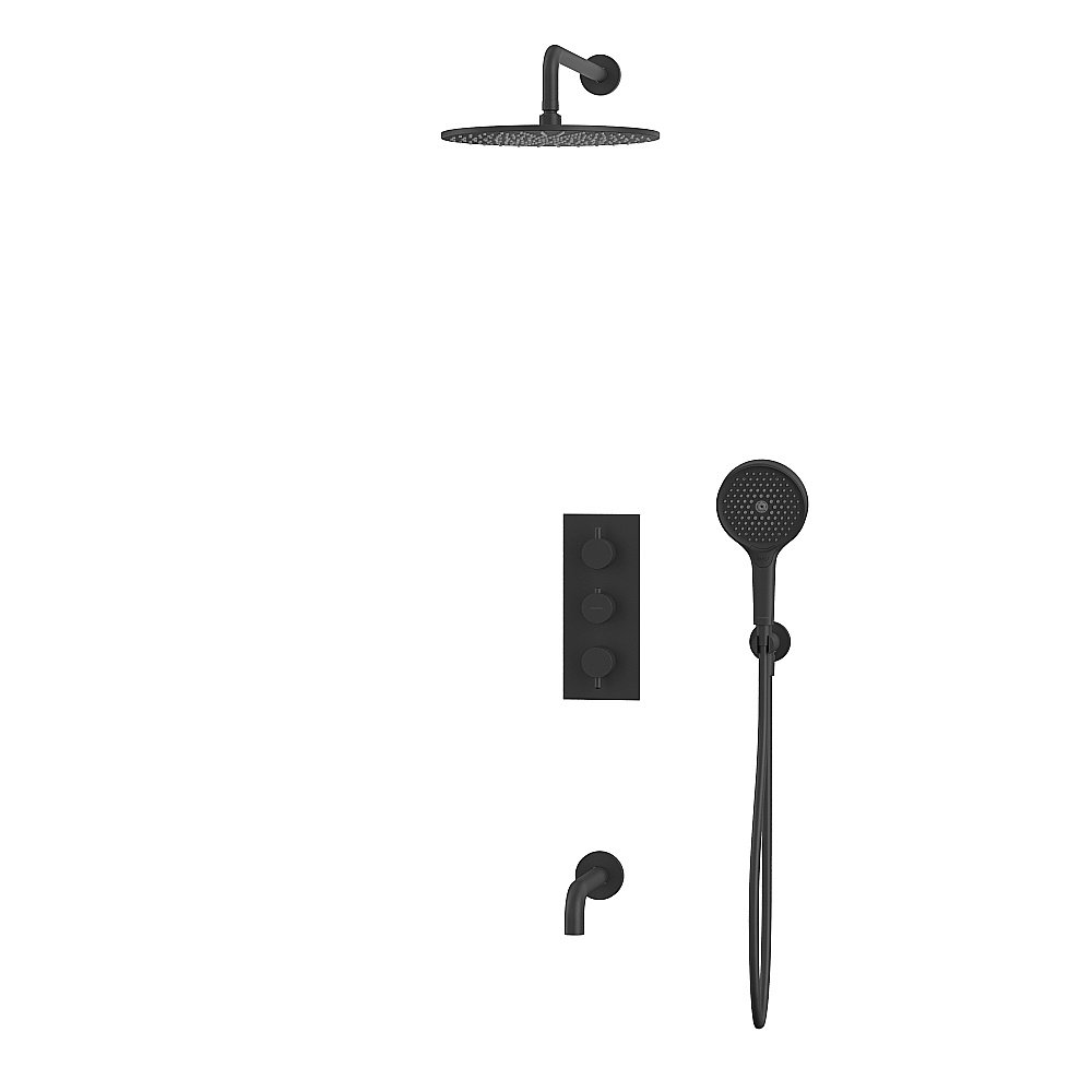 Душевая система WhiteCross Y YSET11TOPBL черная матовая купить в интернет-магазине сантехники Sanbest