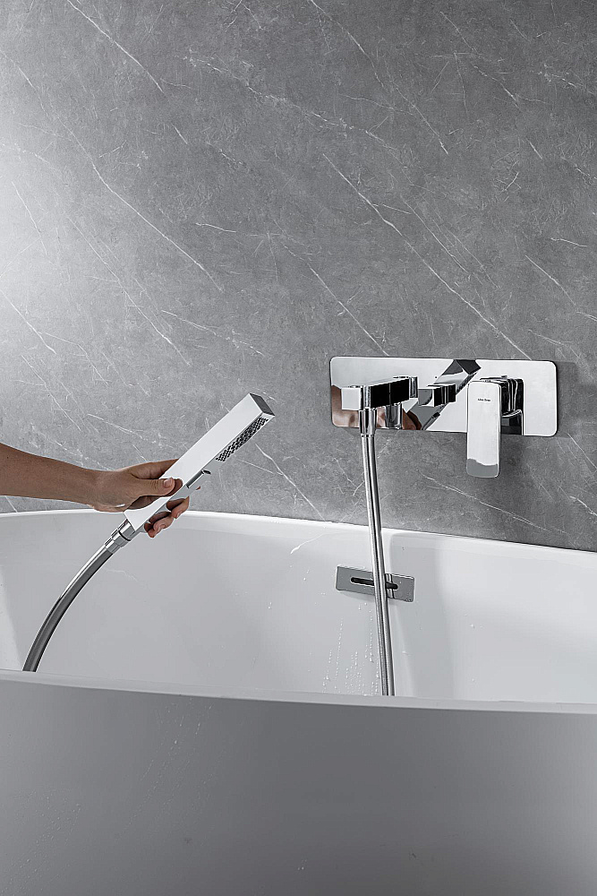 Смеситель для ванны Allen Brau Infinity 5.21007-BN никель брашированный купить в интернет-магазине сантехники Sanbest