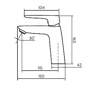 Смеситель для раковины Dorff Prime New D40102100 хром купить в интернет-магазине сантехники Sanbest