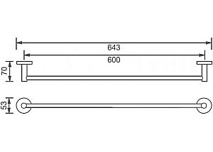 Полотенцедержатель Aquanet 4524MB купить в интернет-магазине сантехники Sanbest
