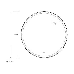 Зеркало с LED подстветкой Cezares CADRO CZR-SPC-LED-TCH-WARM 100x100 черный в ванную от интернет-магазине сантехники Sanbest