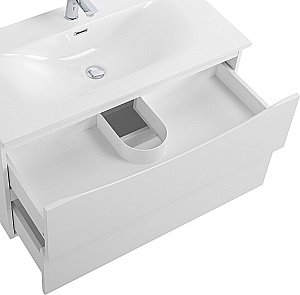 Тумба с раковиной BelBagno MARINO-CER-N-800-2C-SO-BO-P Bianco Opaco для ванной в интернет-магазине Sanbest