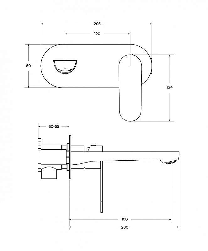 Смеситель для раковины Cezares STYLUS-BLI1-NOP-W0 черный матовый купить в интернет-магазине сантехники Sanbest