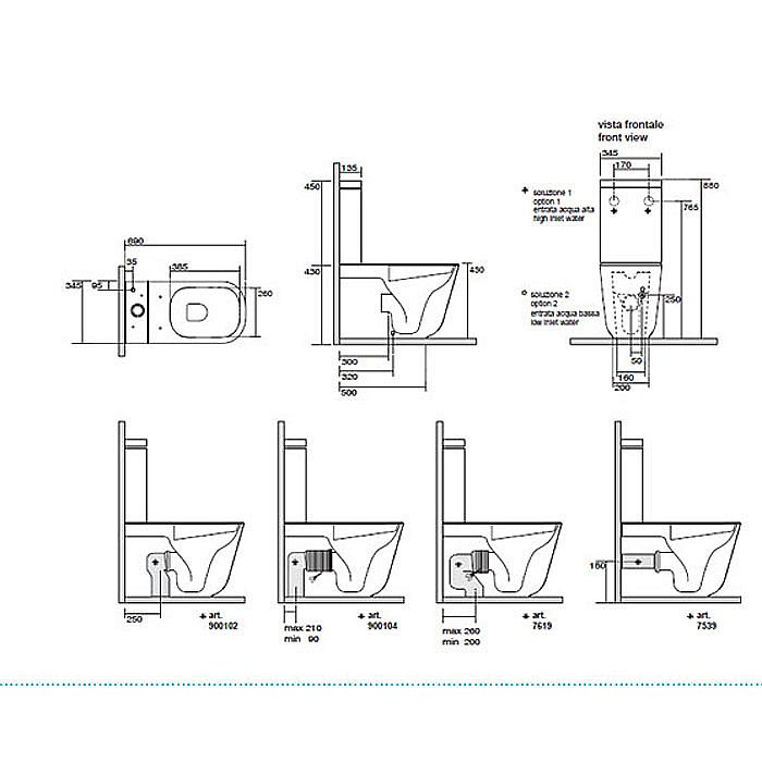 Унитаз напольный Kerasan Tribeca 5117 с бачком 3781 Белый купить в интернет-магазине Sanbest
