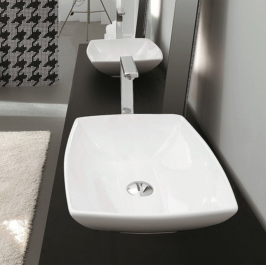 Раковина накладная Artceram Jazz 60 JZL002 01 00 белая купить в интернет-магазине Sanbest