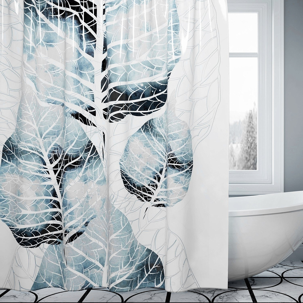 Текстильная шторка для ванной WasserKRAFT Glan SC-51101 купить в интернет-магазине сантехники Sanbest