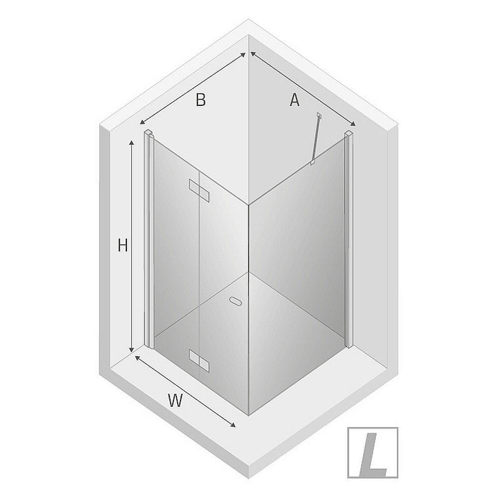Душевой уголок NEW TRENDY NEW SOLEO 100x80 стекло прозрачное/профиль хром купить в интернет-магазине Sanbest