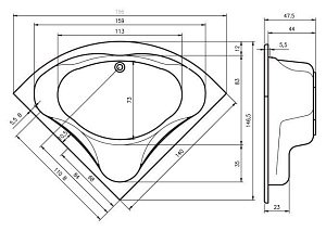 Ванна акриловая Riho Neo 140x140 купить в интернет-магазине Sanbest