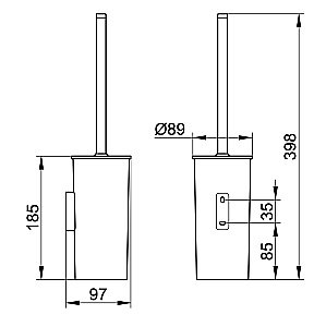 Ершик для туалета KEUCO Collection Moll хром купить в интернет-магазине сантехники Sanbest