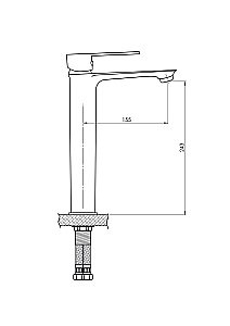 Смеситель для раковины GPD PROVIDO MSL155 купить в интернет-магазине сантехники Sanbest