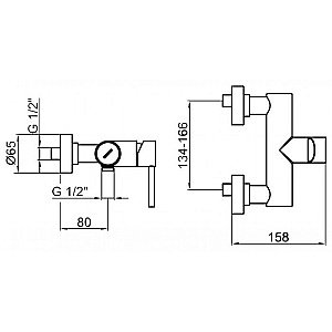Смеситель для душа Webert Elio EL870102015 купить в интернет-магазине сантехники Sanbest