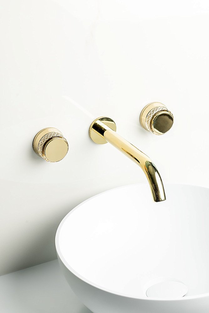 Смеситель для раковины Boheme AURA 152-2-G-A золото купить в интернет-магазине сантехники Sanbest