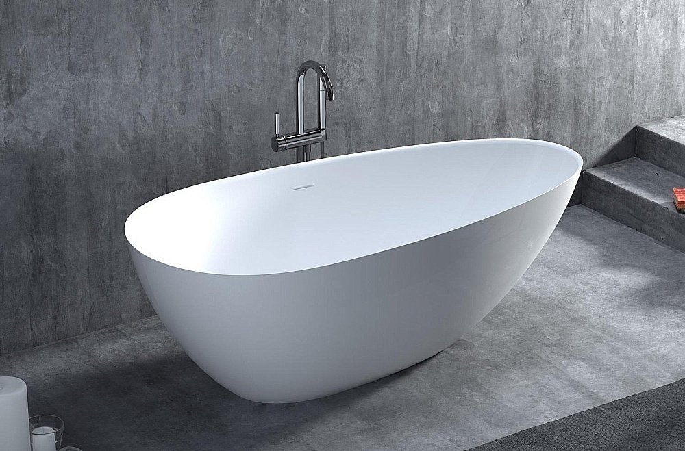 Ванна Salini Paola Basso S-Stone 172x82 101612SM белая матовая купить в интернет-магазине Sanbest