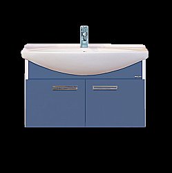 Тумба для раковины подвесная Misty Джулия 85 синяя купить в интернет-магазине сантехники Sanbest
