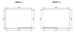 Душевой уголок Ravak Matrix MSDPS 100x80 стекло прозрачное/профиль хром купить в интернет-магазине Sanbest