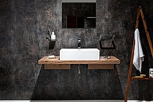 Столешница с раковиной Ravak L 80x55x5 орех для ванной в интернет-магазине сантехники Sanbest