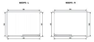 Душевой уголок Ravak Matrix MSDPS 100x80 стекло прозрачное/профиль хром купить в интернет-магазине Sanbest