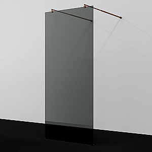 Душевое ограждение WasserKRAFT Vechte 60W46RG-TG 110 фиксатор розовое золото/стекло тонированное купить в интернет-магазине Sanbest