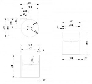 Раковина ABBER Stein AS2625 42 белая матовая купить в интернет-магазине Sanbest