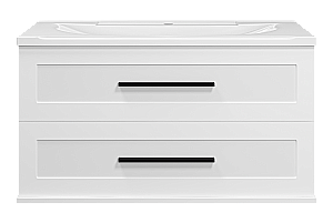 Тумба с раковиной Misty Модерн 100 П-Мод09100-011Пр белая для ванной в интернет-магазине Sanbest