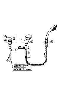 Смеситель на борт ванны RAV-Slezak LABE L070.5SSM купить в интернет-магазине сантехники Sanbest