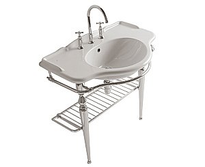 Консоль напольная с раковиной GLOBO Paestum 90 хром для ванной в интернет-магазине сантехники Sanbest