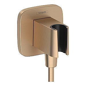 Подключение для шланга Hansgrohe FixFit Q 26887140 шлифованная бронза купить в интернет-магазине сантехники Sanbest