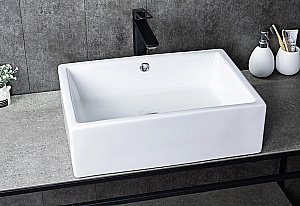 Раковина накладная Gid Geometrico 51 N9129 51125 белая купить в интернет-магазине Sanbest