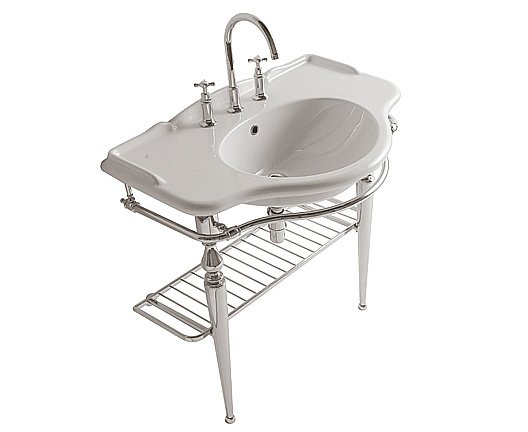 Консоль напольная с раковиной GLOBO Paestum 90 хром для ванной в интернет-магазине сантехники Sanbest