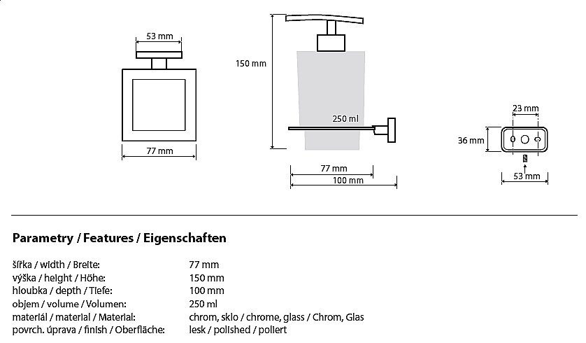 Диспенсер Bemeta Niki 153209049 купить в интернет-магазине сантехники Sanbest
