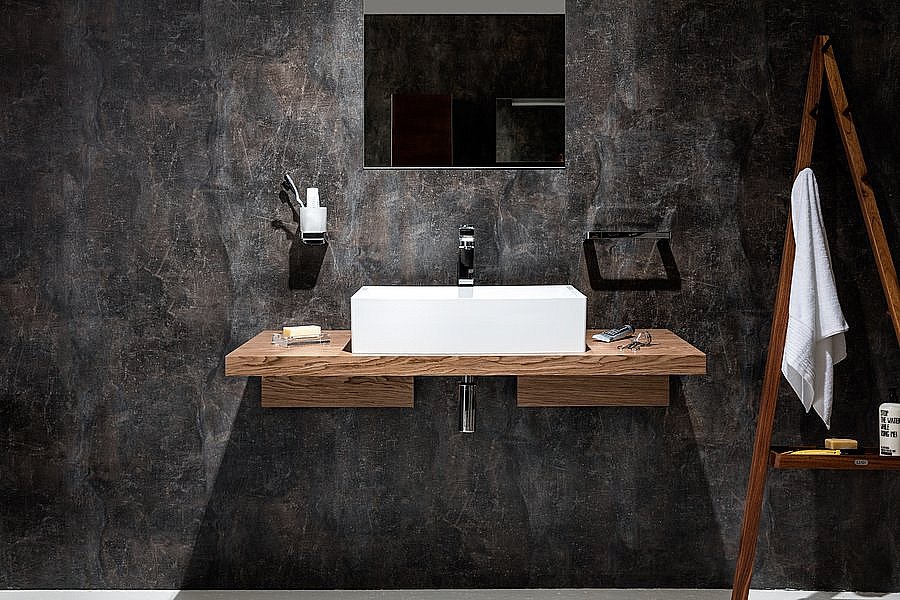 Столешница с раковиной Ravak L 80x55x5 орех для ванной в интернет-магазине сантехники Sanbest