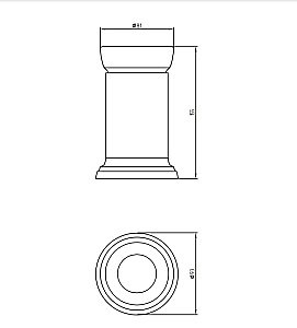 Стакан настольный Migliore Fortuna белая керамика/бронза купить в интернет-магазине сантехники Sanbest