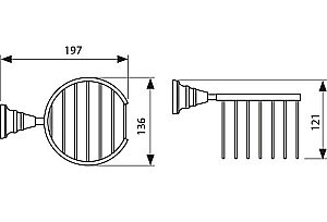 Держатель для освежителя воздуха Kaiser KH-4212 бронза купить в интернет-магазине сантехники Sanbest