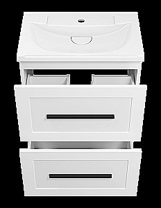 Тумба с раковиной Misty Модерн - 60 П-Мод07060-011Пр белая для ванной в интернет-магазине Sanbest