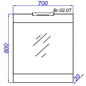 Зеркало Aqwella Бриг 70 дуб седой в ванную от интернет-магазине сантехники Sanbest