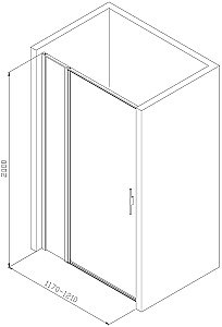 Душевая дверь Allen Brau Priority 120 Хром купить в интернет-магазине Sanbest