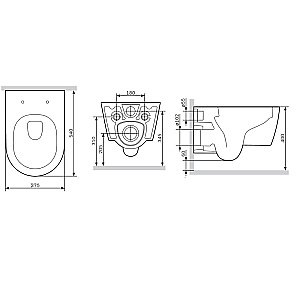 Унитаз подвесной AM.PM Func C8F1701MWSC белый матовый, безободковый купить в интернет-магазине Sanbest