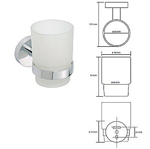 Стакан для зубных щеток Bemeta Omega 104110012 купить в интернет-магазине сантехники Sanbest