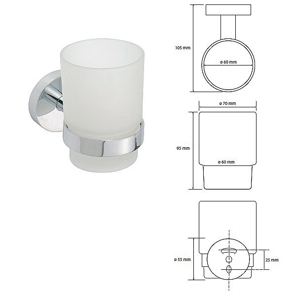 Стакан для зубных щеток Bemeta Omega 104110012 купить в интернет-магазине сантехники Sanbest