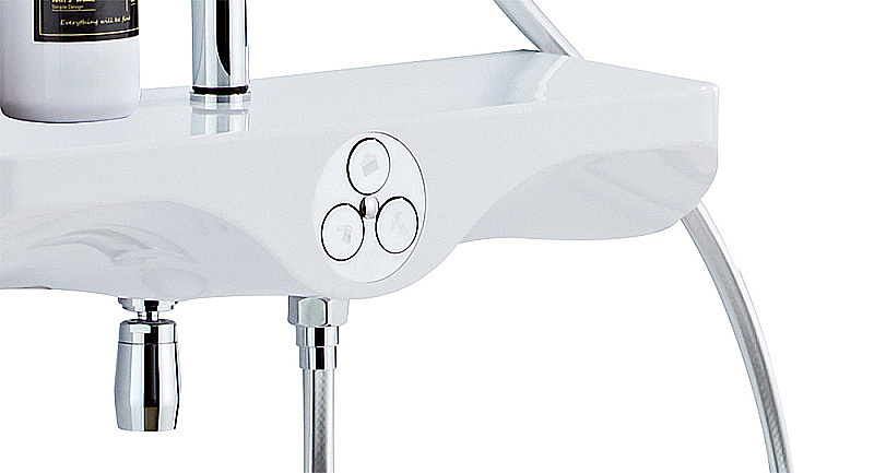 Душевая система Azario AZ-821 хром/белая купить в интернет-магазине сантехники Sanbest