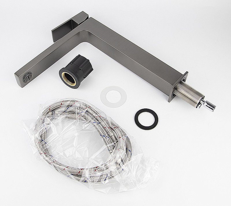 Смеситель для раковины Kaiser Cube 01311-15 вороненая сталь купить в интернет-магазине сантехники Sanbest