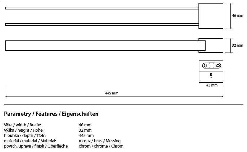Полотенцедержатель двойной поворотный Bemeta Via 135004102 купить в интернет-магазине сантехники Sanbest