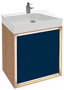 Тумба с раковиной Jacob Delafon RYTHMIK PURE 65 темно-синий лак для ванной в интернет-магазине Sanbest