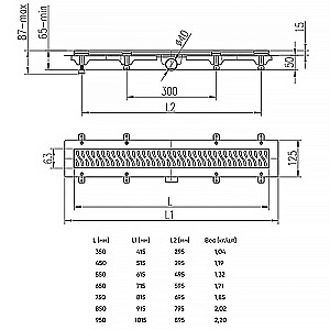 Душевой лоток Azario Harmony 55 AZ-CH 550 HN хром купить в интернет-магазине Sanbest